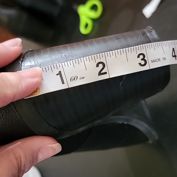 SHE & IN Stacked Heel black pull on booties Faux leather size 10 - Picture 6 of 10